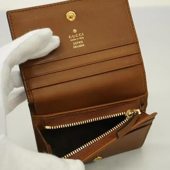 Gucci Wallet GG Supreme Brown Gold hardware - Picture 3 of 11